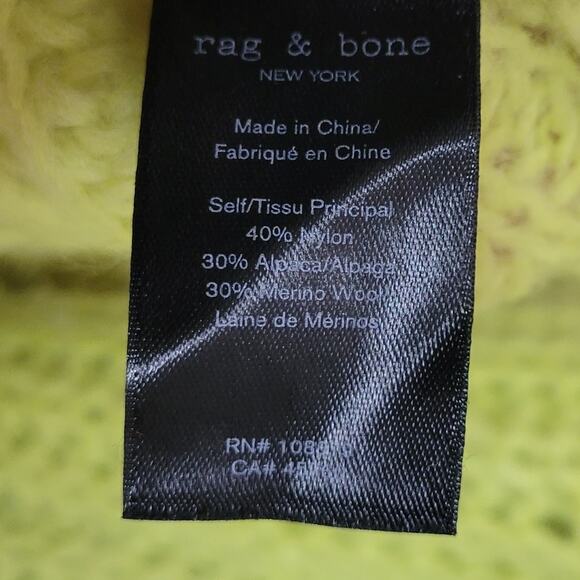 Rag & Bone Neon Joseph Turtleneck Sweater Wool Alpaca Blend Large - Picture 6 of 6
